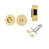 Round Sliding Door Pull Privacy Kit with Inbuilt Privacy Turn
