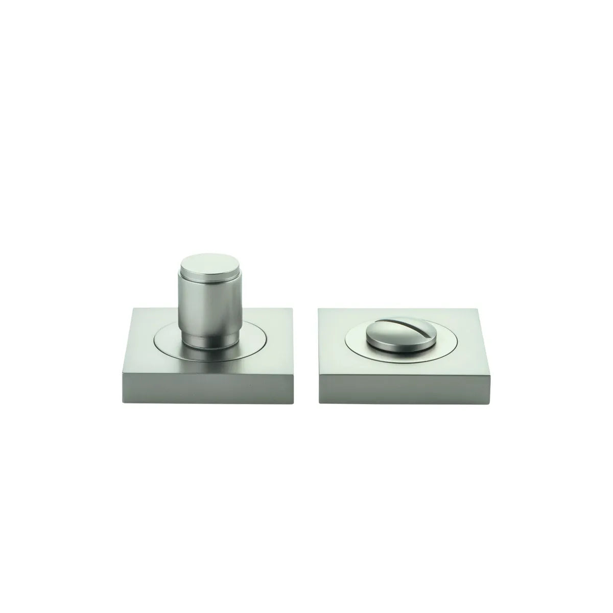 Berlin Privacy Turn - Square in Brushed Chrome - rear mounting detail