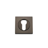Euro Escutcheons - Square in Signature Brass - front view