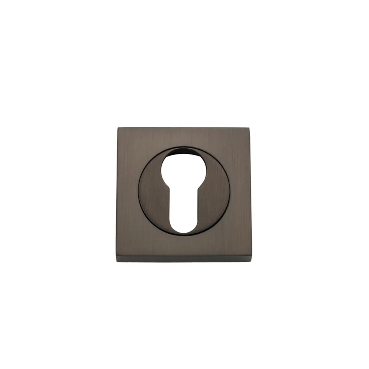 Euro Escutcheons - Square in Signature Brass - front view