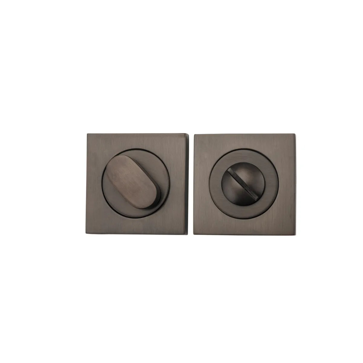 Privacy Turn - Square in Signature Brass - angled product view