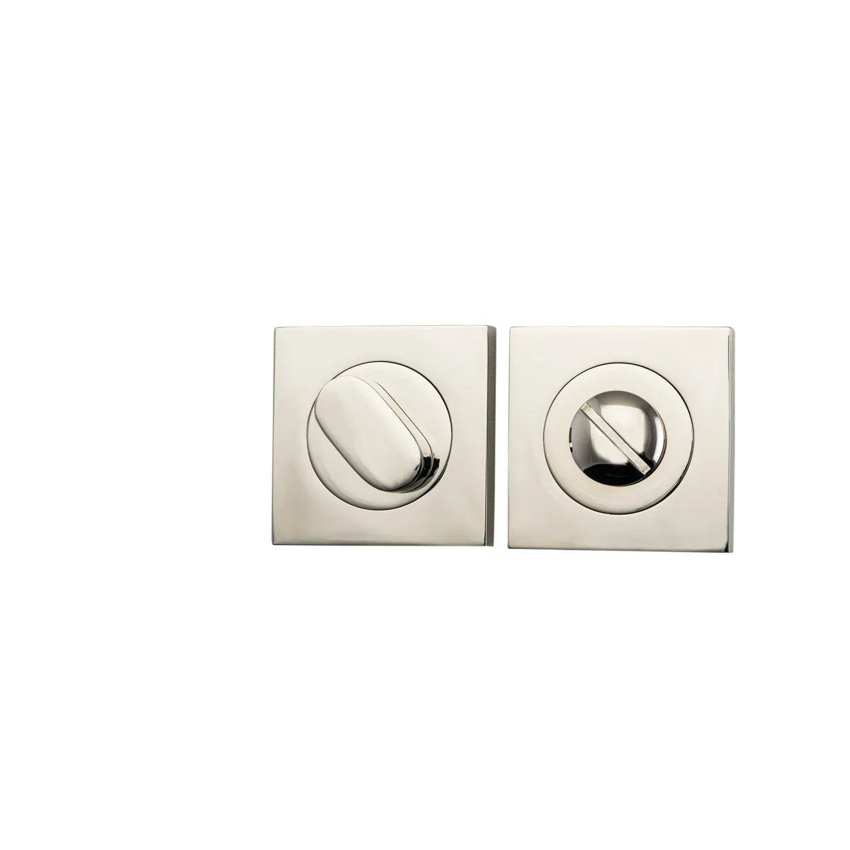 Privacy Turn - Square in Polished Nickel - full product view