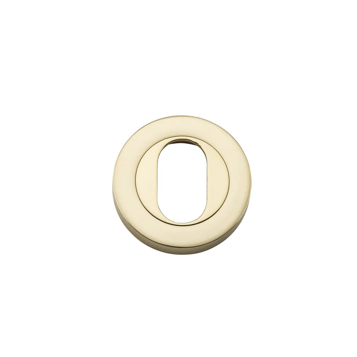 Oval Escutcheon - Round in Polished Brass - alternative product view