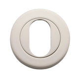 Oval Escutcheon - Round in Satin Nickel - full product view