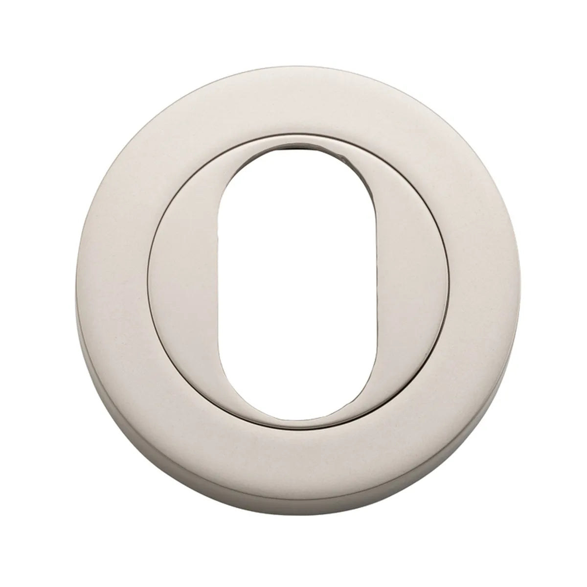 Oval Escutcheon - Round in Satin Nickel - full product view