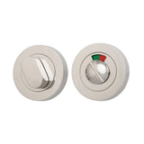 Privacy Turn With Indicator - Round in Polished Nickel - finish and profile close-up