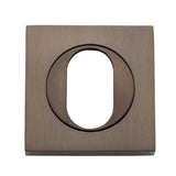 Oval Escutcheon - Square in Signature Brass - front view