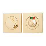Privacy Turn With Indicator - Square in Polished Brass - alternative product view