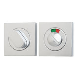 Privacy Turn With Indicator - Square in Polished Chrome - rear mounting detail