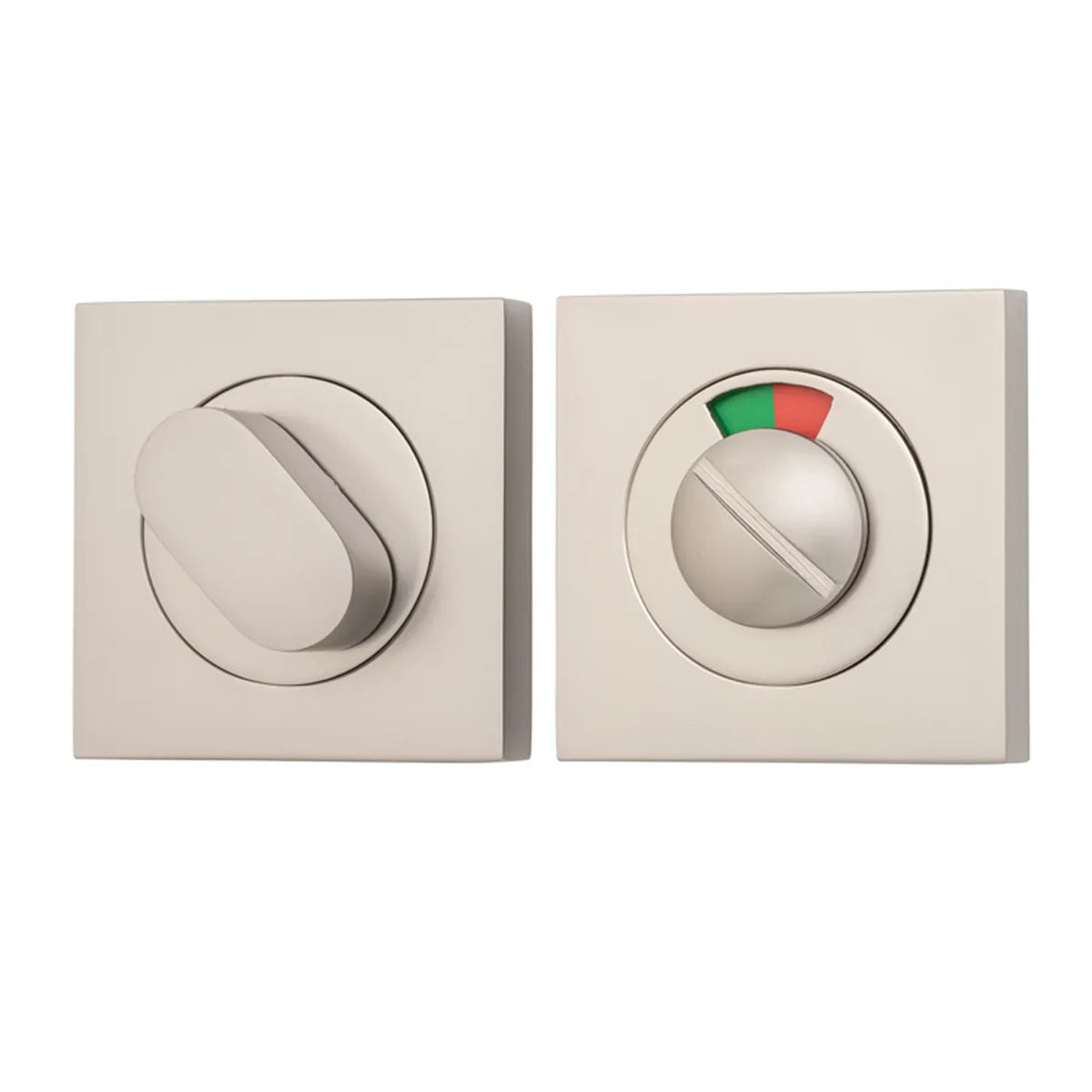 Privacy Turn With Indicator - Square in Brushed Chrome - full product view