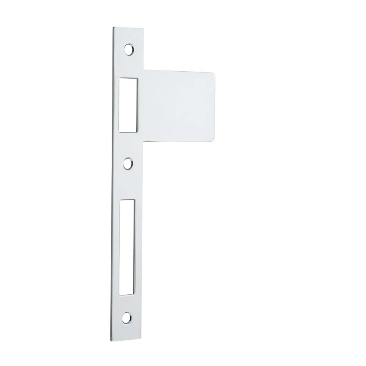 Extended 85mm Strikers - H198xW85mm in Polished Chrome - rear mounting detail
