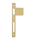 Extended 85mm Strikers - H198xW85mm in Brushed Brass - front view