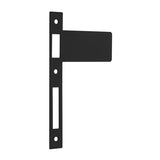 Extended 85mm Strikers - H198xW122mm in Matt Black - side profile view