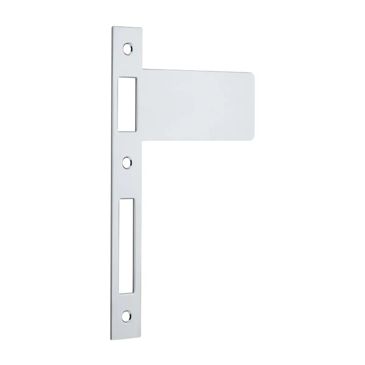 Extended 85mm Strikers - H198xW122mm in Polished Chrome - rear mounting detail