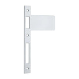 Extended 85mm Strikers - H198xW122mm in Polished Chrome - rear mounting detail