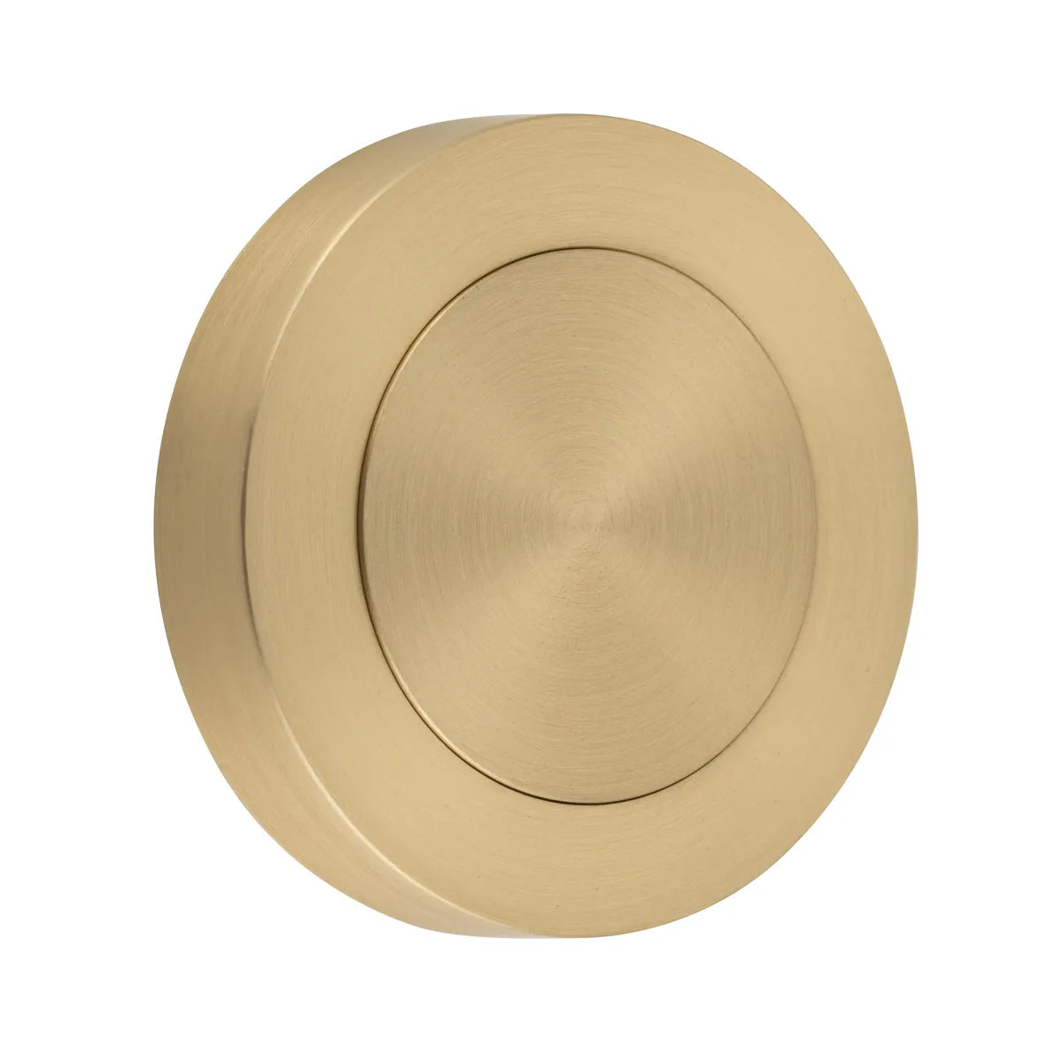 Blank Rose - Round in Brushed Brass - front view, door hardware accessory