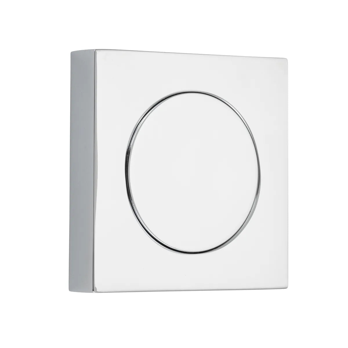 Blank Rose - Square in Polished Chrome - finish and profile close-up