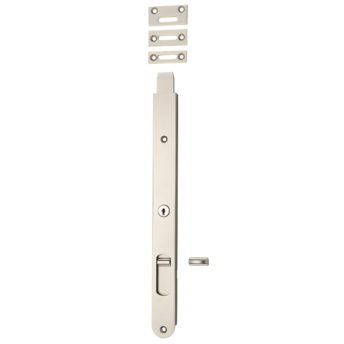 Locking Flush Bolt - 300mm in Satin Nickel - alternative product view
