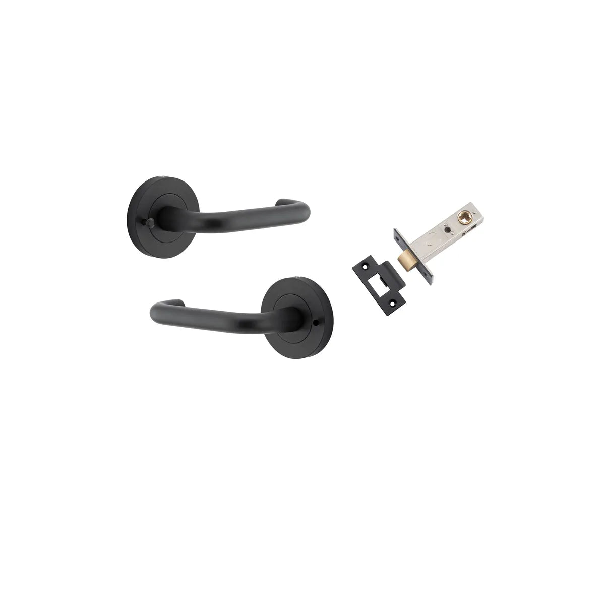 Oslo Lever - Round Rose (Inbuilt Privacy) in Brushed Chrome - privacy set configuration (4 of 9)