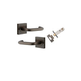 Oslo Lever - Square Rose (Inbuilt Privacy)