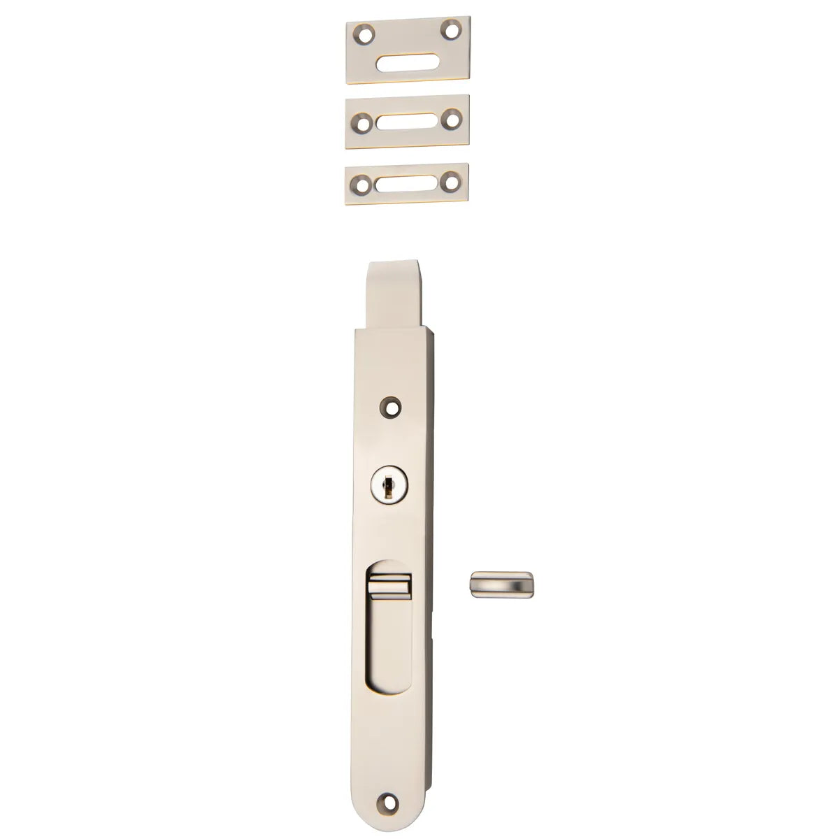Locking Flush Bolt - 200mm in Satin Nickel - alternative product view