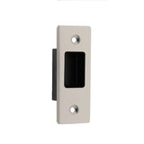 Sliding Door Edge Pull Rectangular in Satin Nickel - rear mounting detail