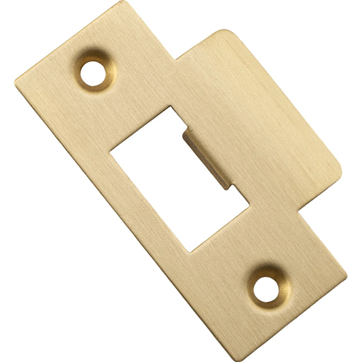 Metal Door Tube Latch Striker in Brushed Chrome - front view