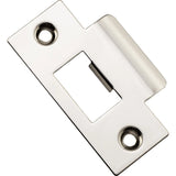 Metal Door Tube Latch Striker in Brushed Chrome - full product view