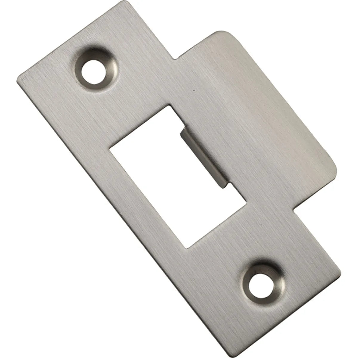Metal Door Tube Latch Striker in Satin Nickel - front view