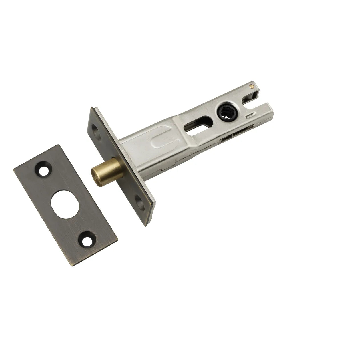 Privacy Bolt - Round - 60mm Backset in Signature Brass - angled product view