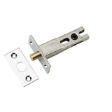 Privacy Bolt - Round - 60mm Backset in Polished Chrome - finish and profile close-up