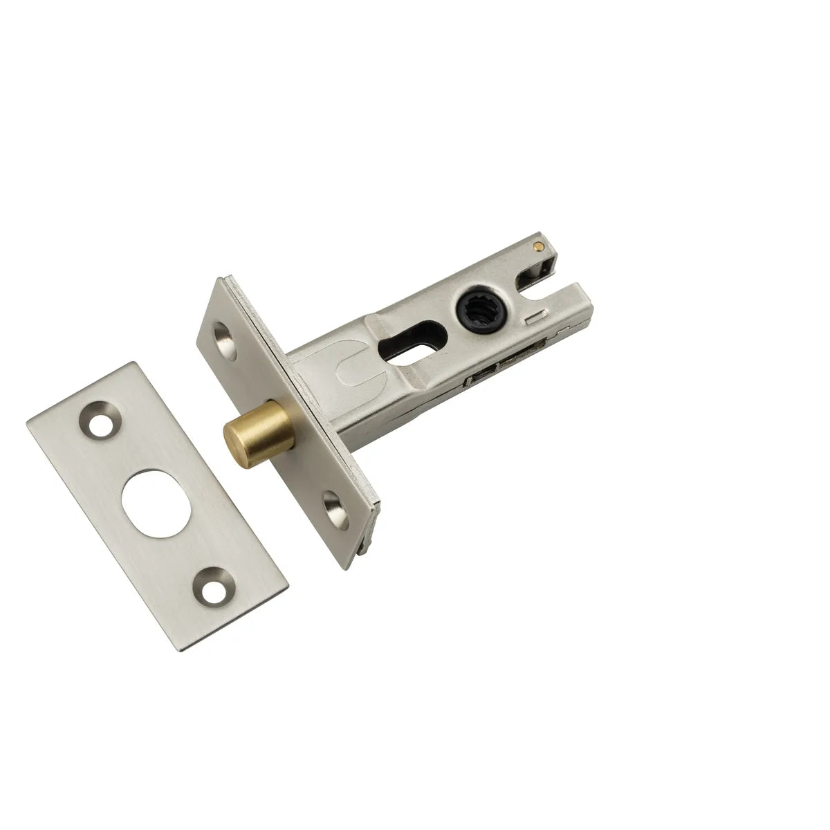 Privacy Bolt - Round - 45mm Backset in Satin Nickel - front view