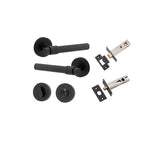 Helsinki Lever - Round Rose Privacy Kit with Separate Privacy Turn