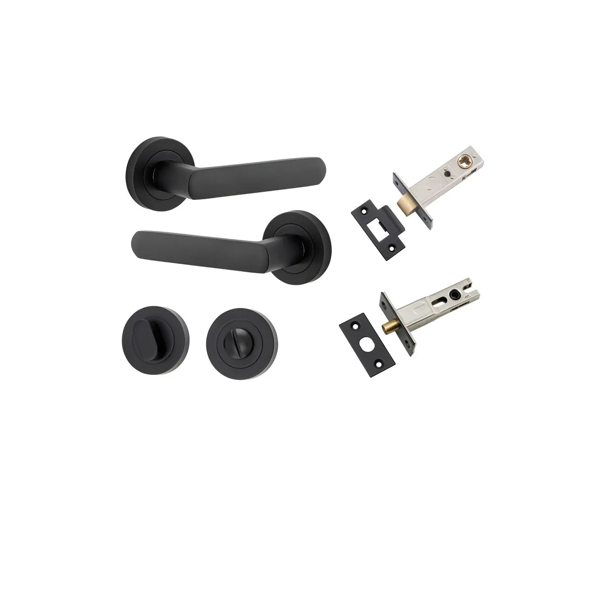 Osaka Lever - Round Rose Privacy Kit with Separate Privacy Turn