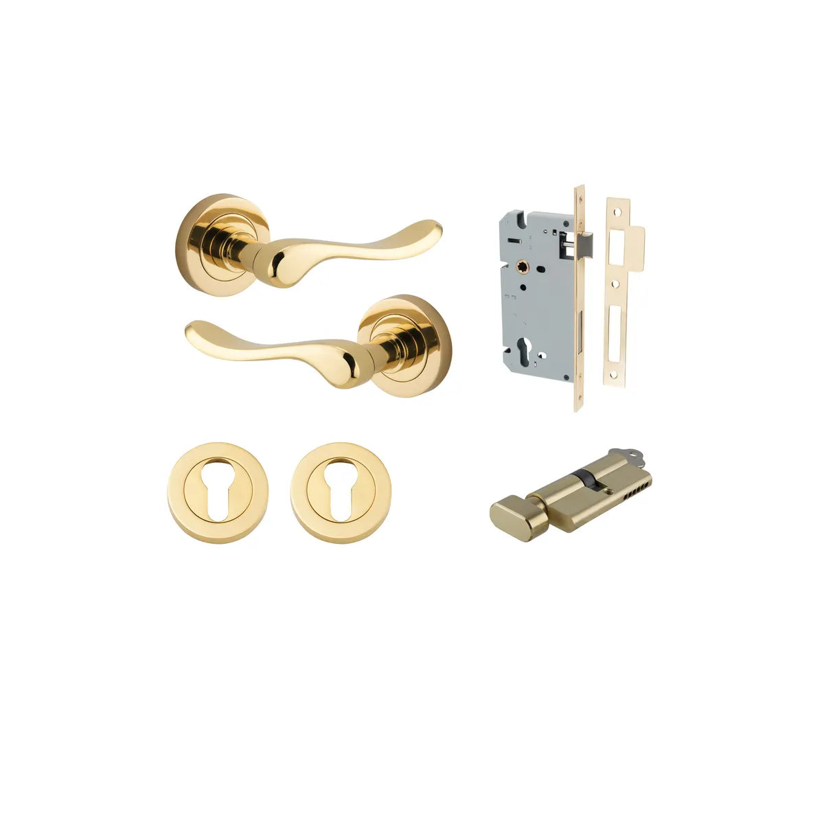 Stirling Lever - Round Rose Entrance Kit with Separate High Security Lock - entrance set configuration (13 of 16)