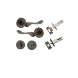 Stirling Lever - Round Rose Privacy Kit with Separate Privacy Turn in Signature Brass - privacy set configuration