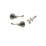 Stirling Lever - Round Rose (Inbuilt Privacy) in Distressed Nickel - privacy set configuration