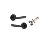Copenhagen Lever - Round Rose (Inbuilt Privacy) in Brushed Brass - privacy set configuration (4 of 7)