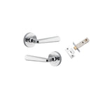 Copenhagen Lever - Round Rose (Inbuilt Privacy) in Polished Chrome - privacy set configuration
