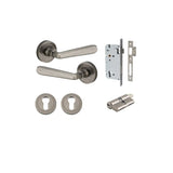 Copenhagen Lever - Round Rose Entrance Kit with Separate High Security Lock - entrance set configuration (3 of 14)