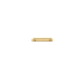 Baltimore Cabinet Pull with Backplate - CTC128mm in Brushed Brass - front view