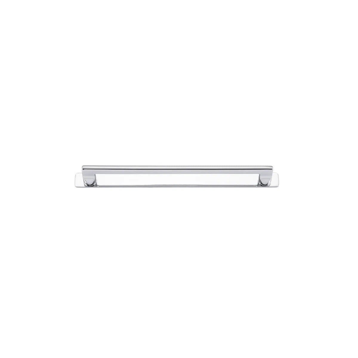 Baltimore Cabinet Pull with Backplate - CTC256mm in Polished Chrome - side profile view