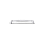 Sarlat Cabinet Pull with Backplate - CTC256mm in Polished Chrome - finish and profile close-up