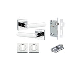 Osaka Lever - Square Rose Entrance Kit with Separate High Security Lock - entrance set configuration (4 of 12)