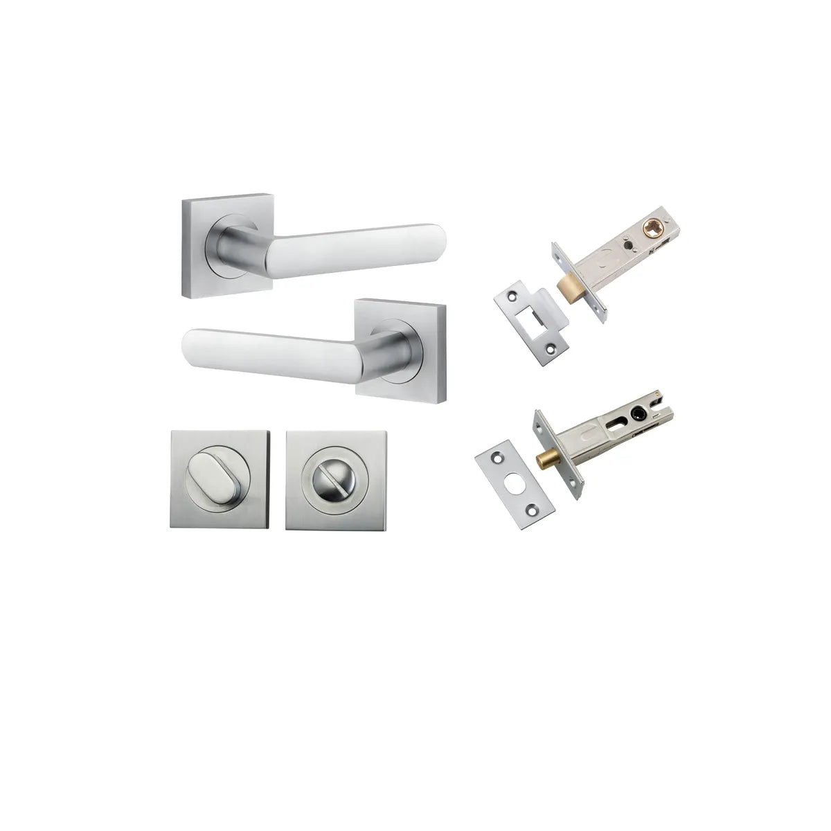 Osaka Lever - Square Rose Privacy Kit with Separate Privacy Turn