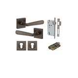Copenhagen Lever - Square Rose Entrance Kit with Separate High Security Lock - entrance set configuration (7 of 14)