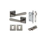 Copenhagen Lever - Square Rose Entrance Kit with Separate High Security Lock - entrance set configuration (10 of 14)