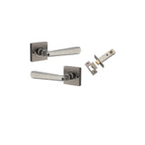 Copenhagen Lever - Square Rose (Inbuilt Privacy) in Distressed Nickel - privacy set configuration