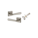 Copenhagen Lever - Square Rose Passage Kit in Brushed Brass - rear mounting detail