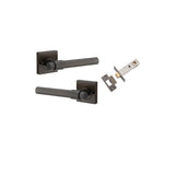 Helsinki Lever - Square Rose (Inbuilt Privacy) in Brushed Chrome - privacy set configuration (7 of 7)
